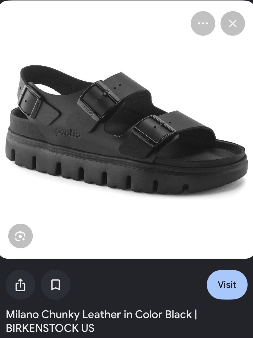 Birkenstock Milano Chunky Sandal Leather Black